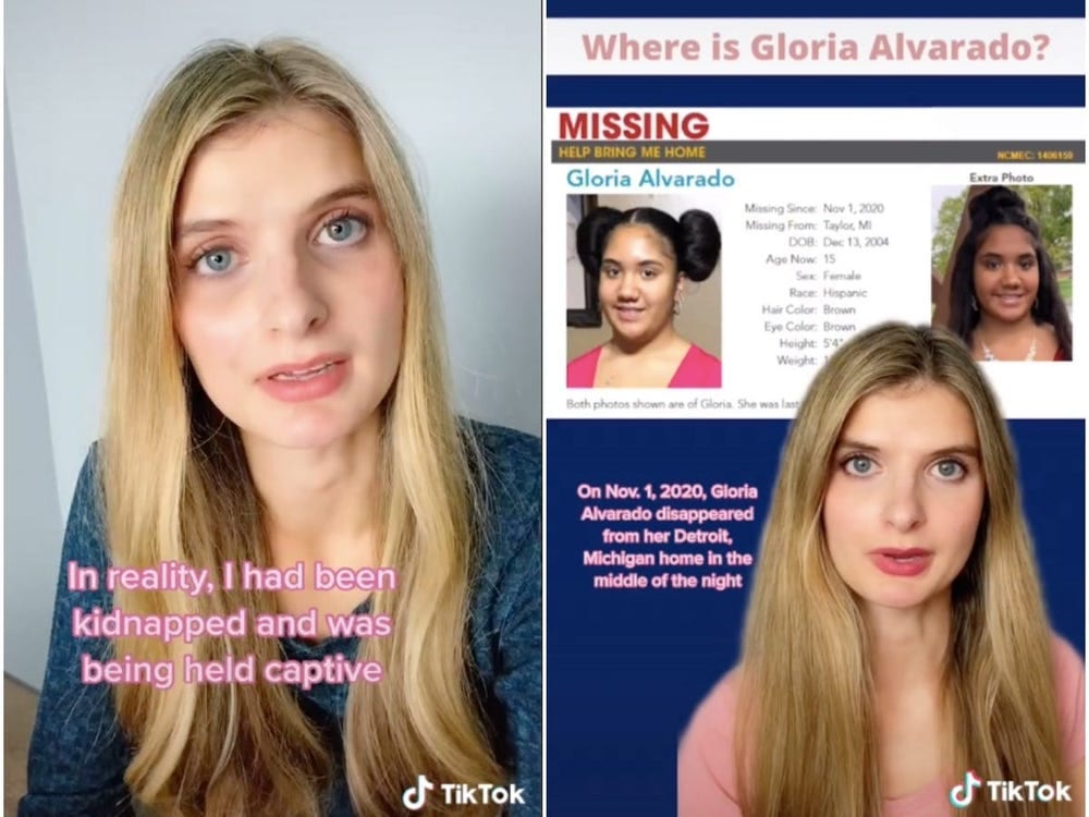 Missing person TikTok